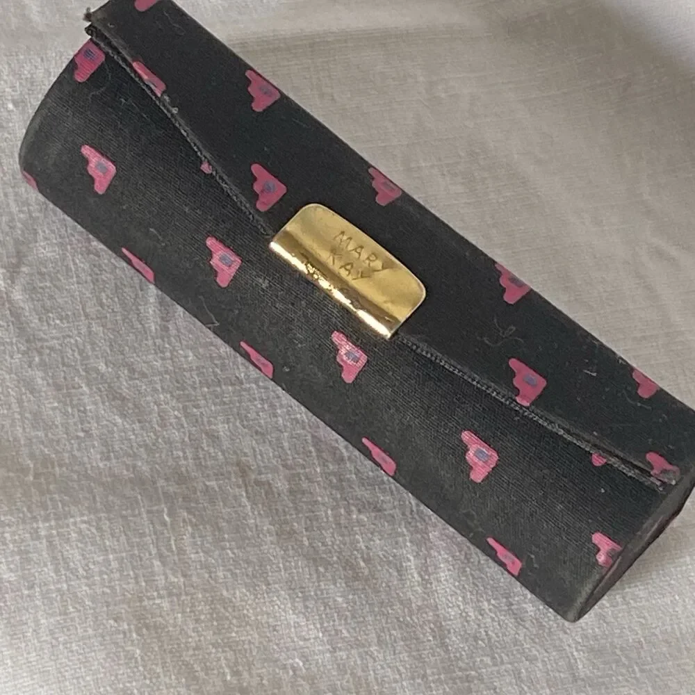 Vintage MARY KAY Lipstick Carry Case Holder w/ Mirror Snap Closure Handbag Purse - Picture 1 of 6